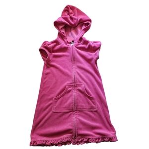 Joe Boxer Zip-up Hooded Swimsuit Cover Up Size SMALL 6/6X Pink